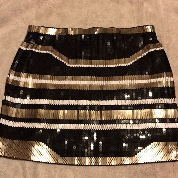 Express Art Deco sequin skirt size XS - Picture 3 of 4